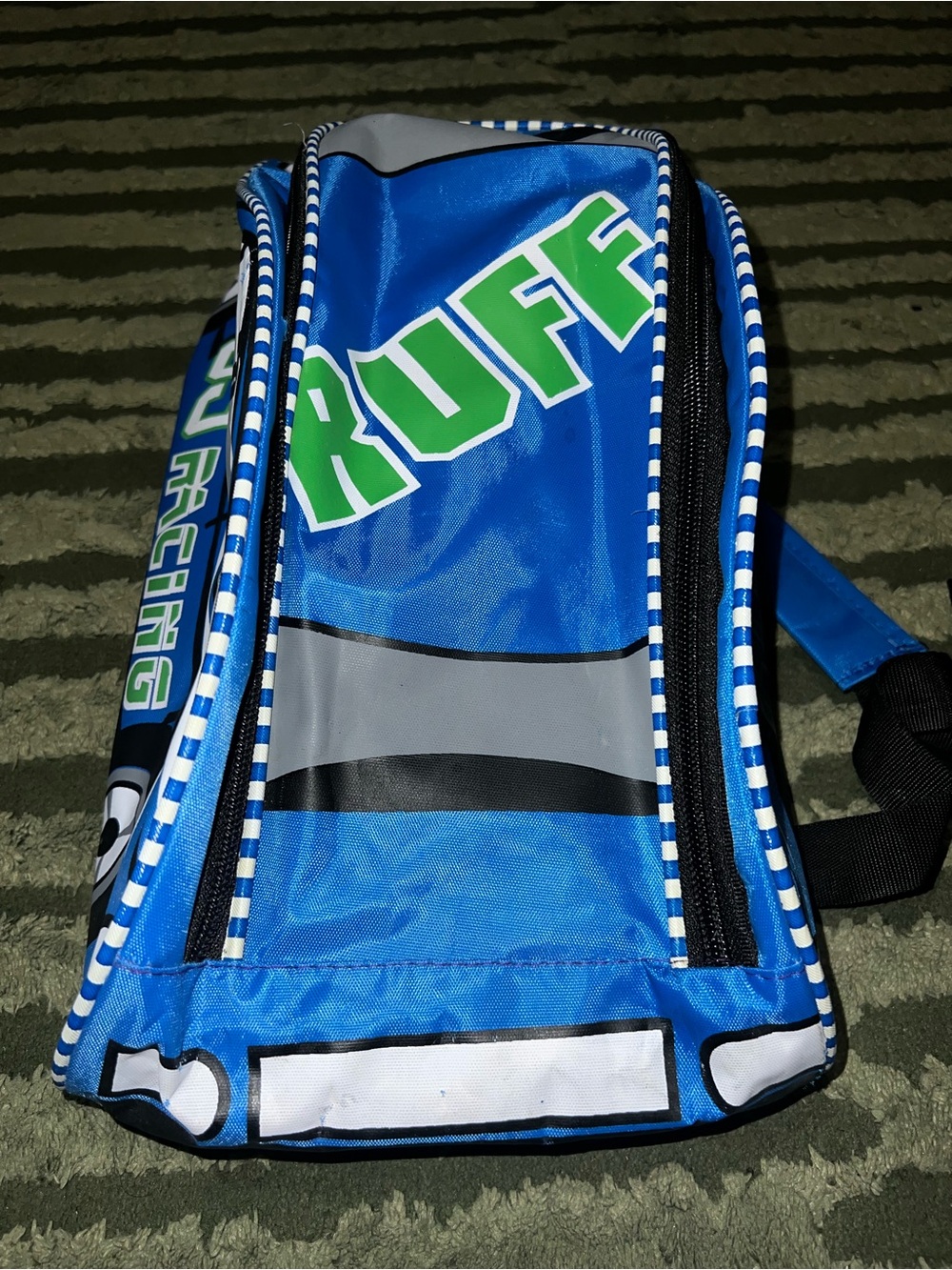 Oxford Blue and Green Kids Racing Backpack